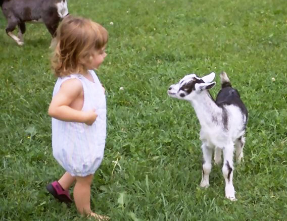 Girl with goat